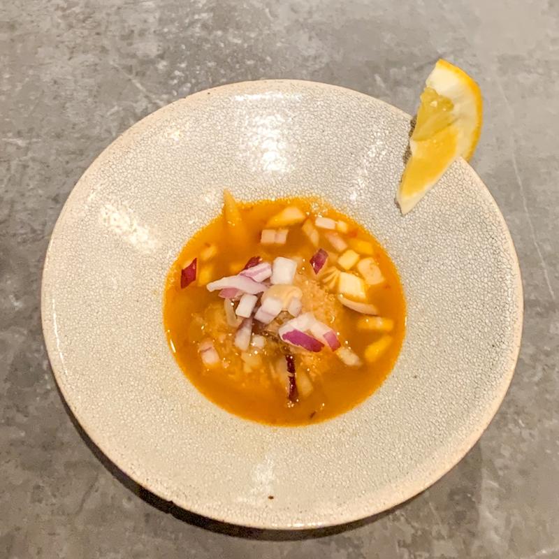 ハチノスのスープ 夏みかん添え(Nose to Tail)