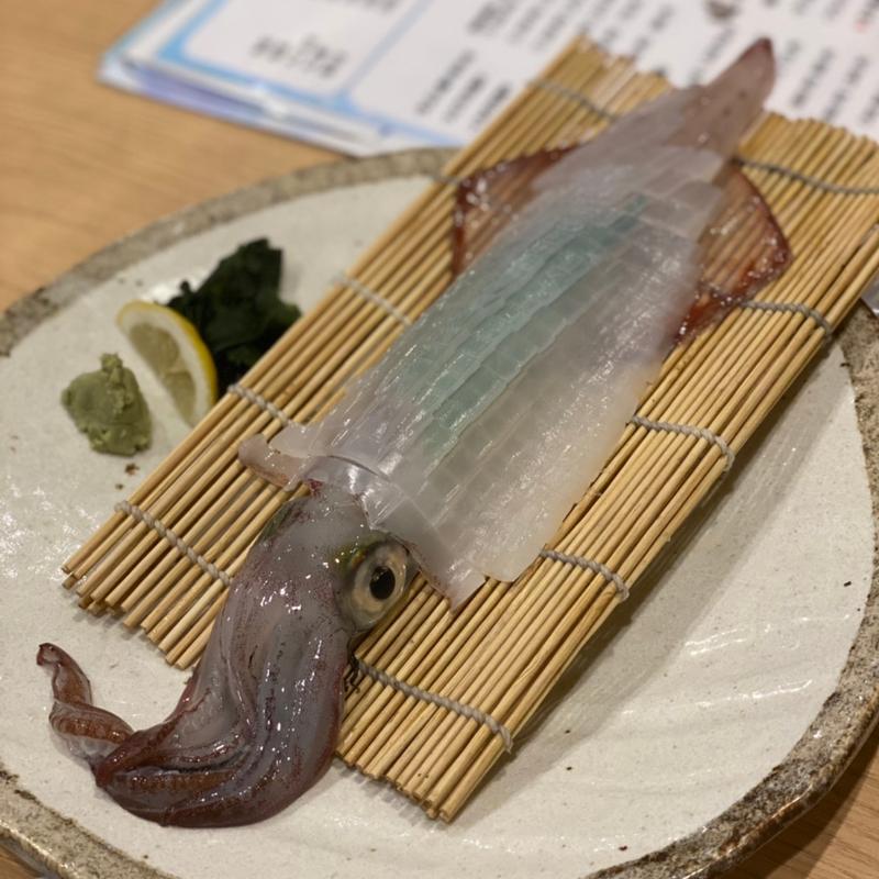 イカ活け造り(魚好亭)