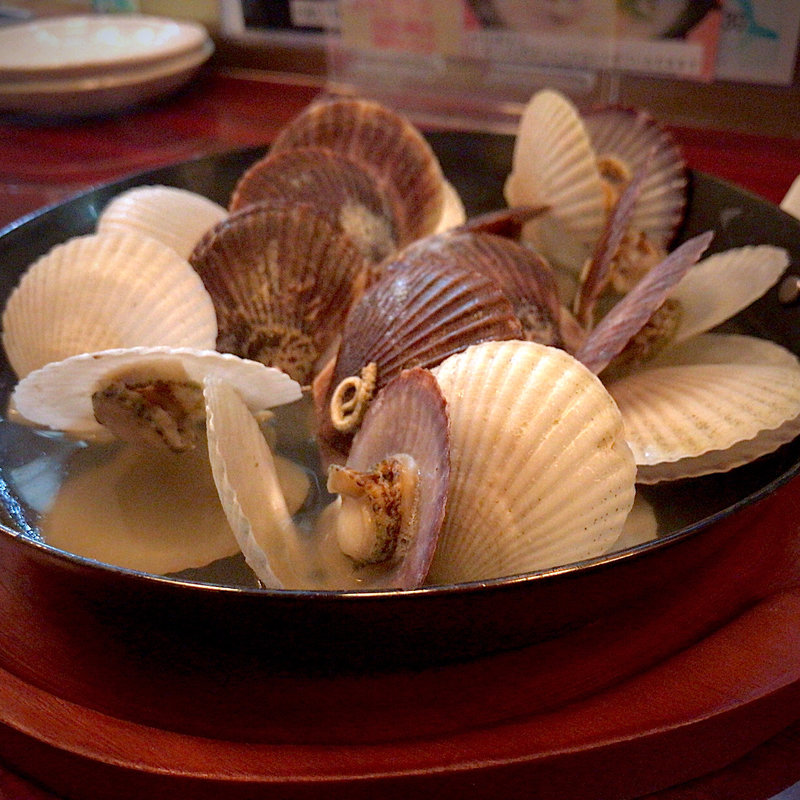 ホタテ稚貝酒蒸し(津軽三味線 ねぶた魂)