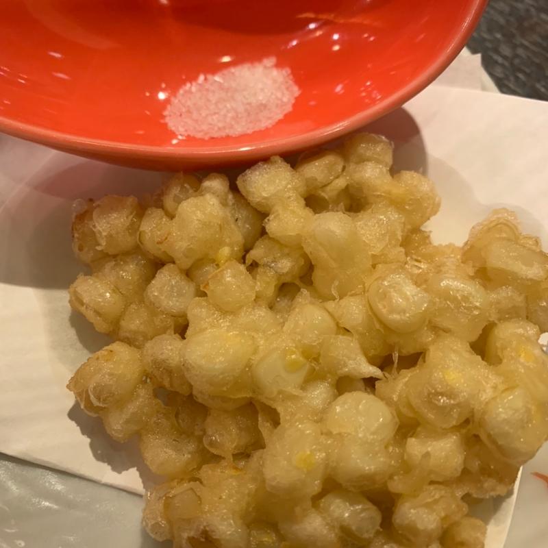 とうもろこしのかき揚げ(ろばた すし 北のめし あきず)