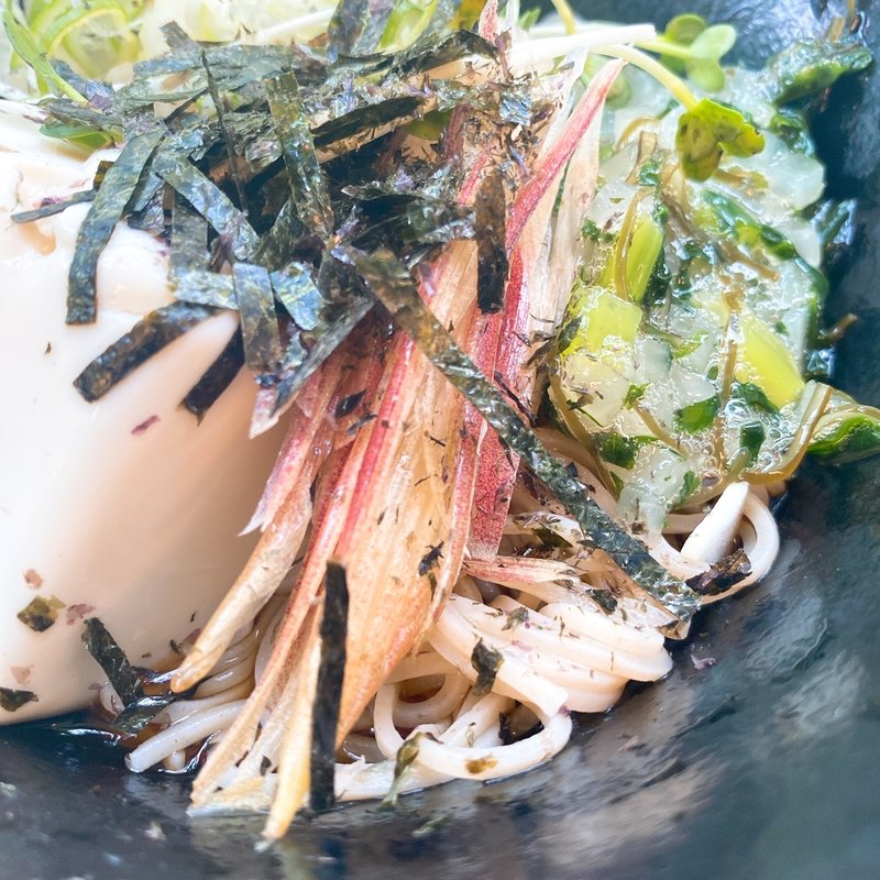 冷がけ薬味とうふそば(ゆで太郎 豊洲店 )
