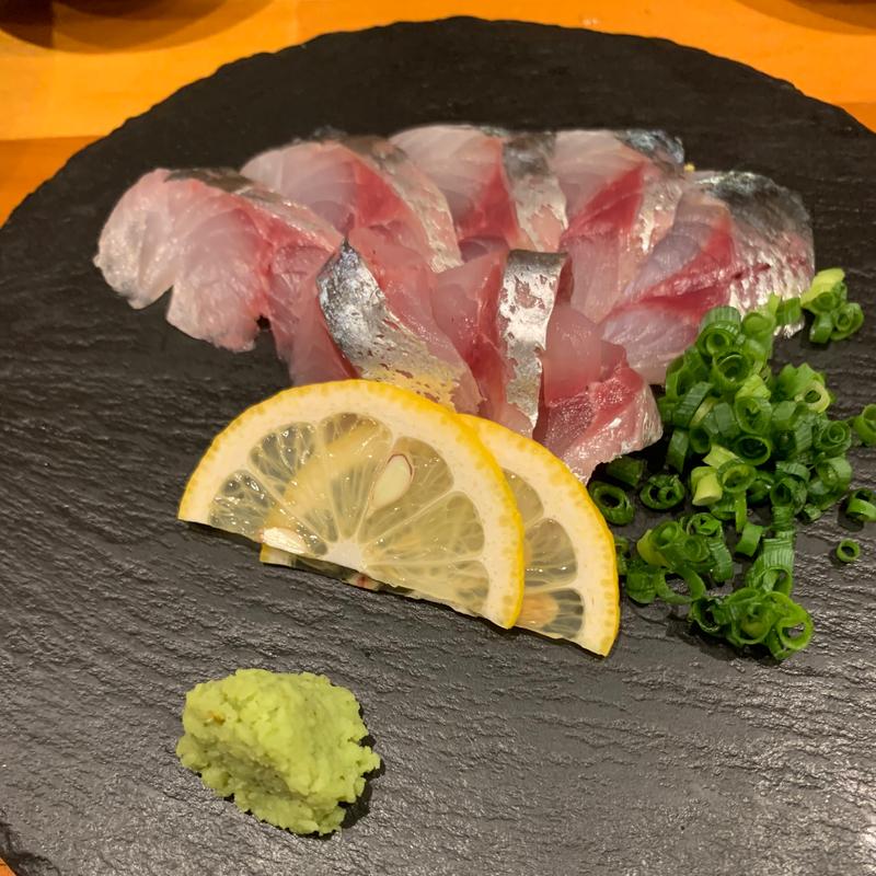 あじ刺し(コンテナ食堂 トンキーモンキー 香椎店)