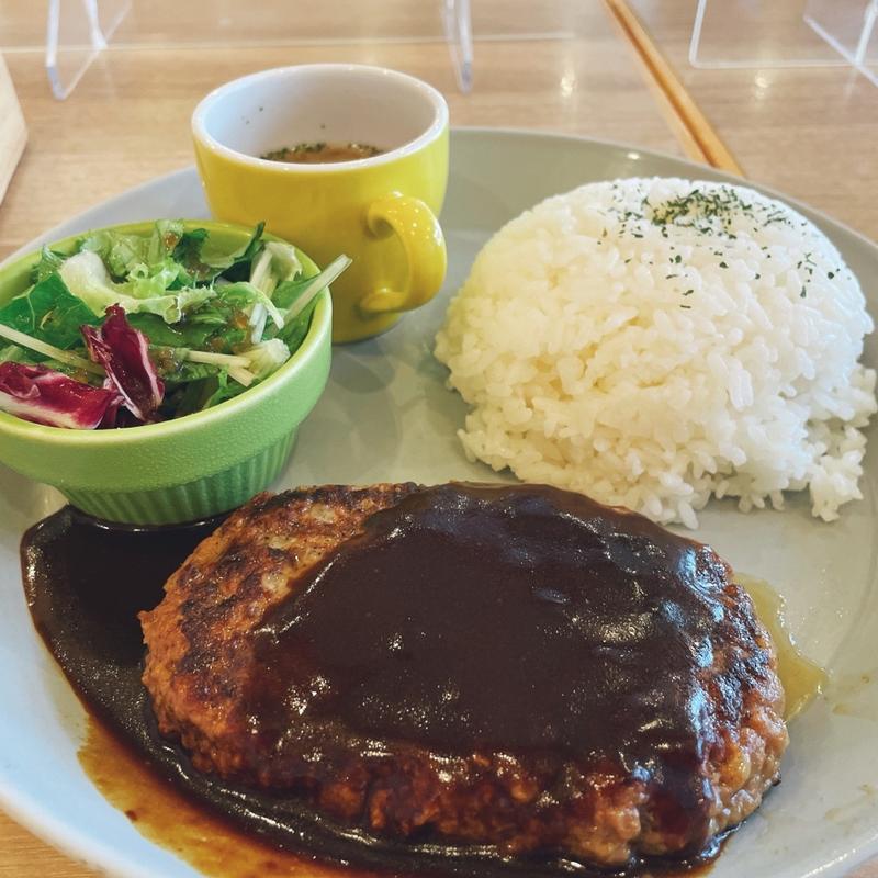 ランチハンバーグプレート(からふね屋珈琲 高槻店)