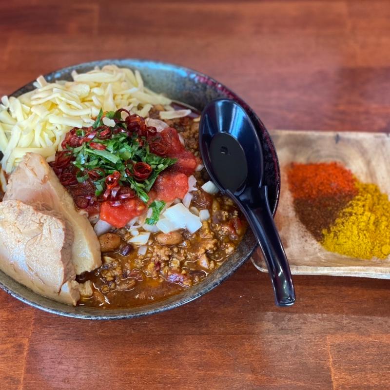 限定 メキシカン+チーズ+豚1枚+阿修羅+獅子奮迅(激辛ラーメン専門店 レッチリ)
