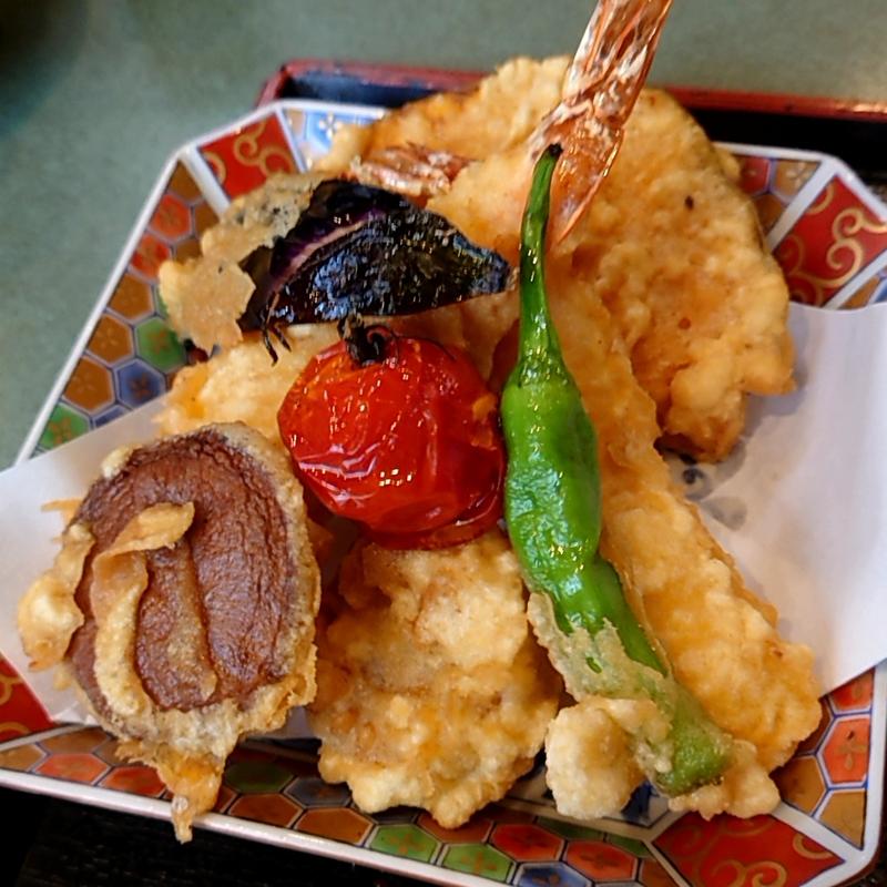 天ぷらそば(長寿庵 水天宮店)