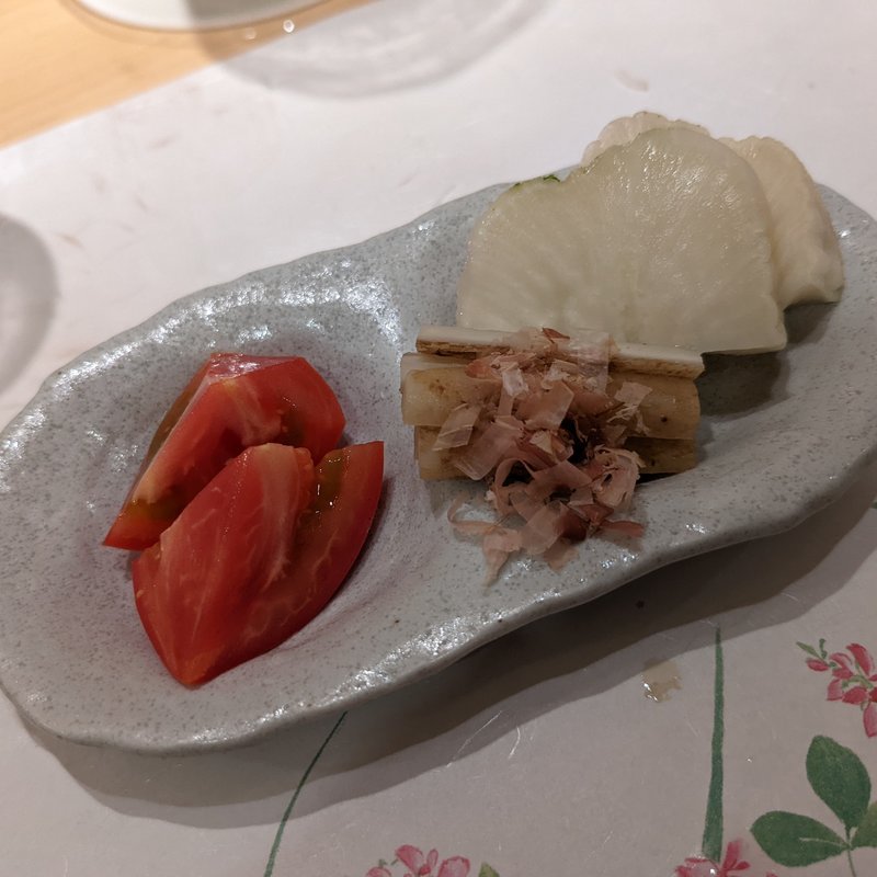 フルーツトマト、べったら、ゴボウ漬け(波やし)