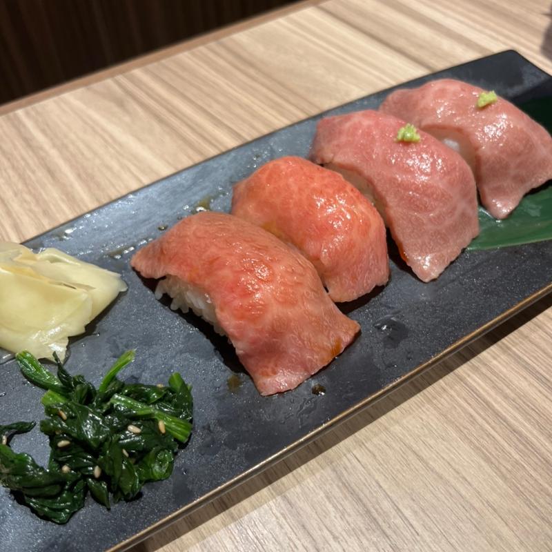 炙りカルビ寿司(大将軍 プレナ幕張店)