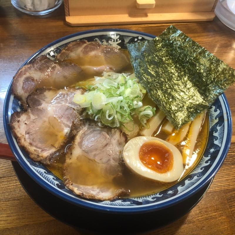 ミックスラーメン　ピリ辛醤油(自家製麺 手もみラーメン 来楽軒 みよし店)