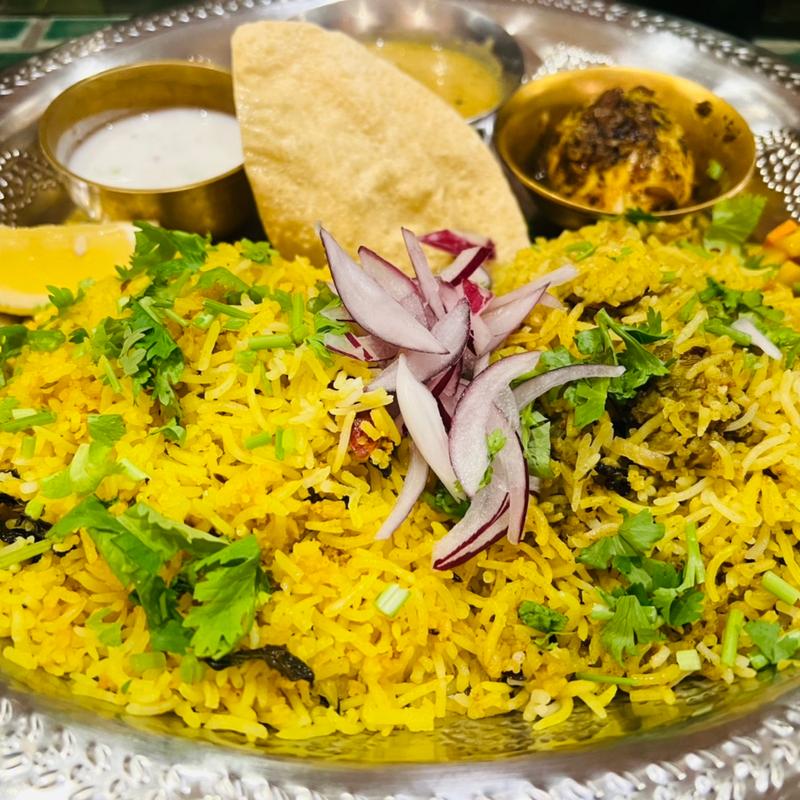 エビとマトンのビリヤニ2種(ニタカリバンチャ)