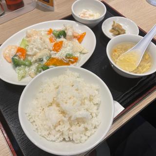ブロッコリーと海鮮卵白炒め＋ライスセット(栄華光本店)