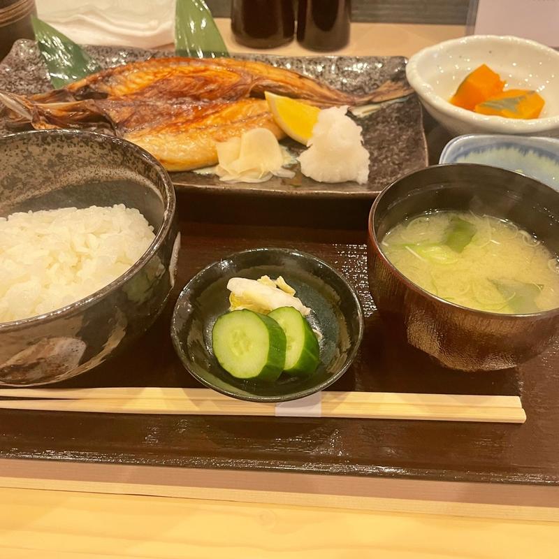 金華鯖のひらき定食(小料理 早和)