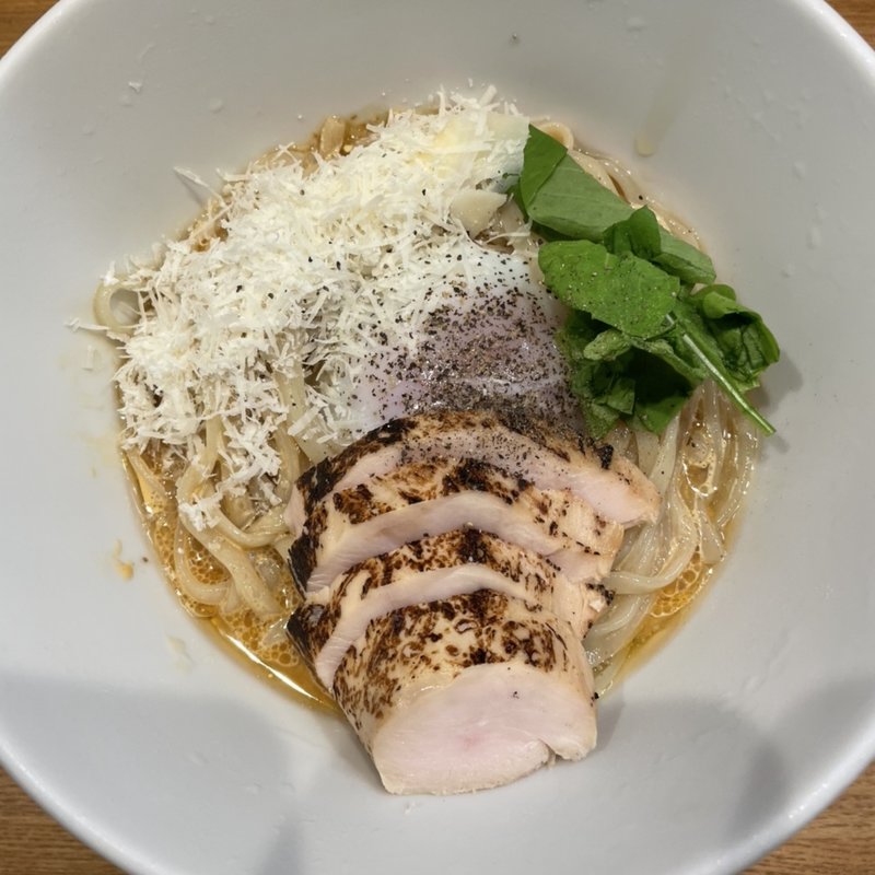 冷やしカルボナーラ(ふく流らーめん轍 LINKS UMEDA店)