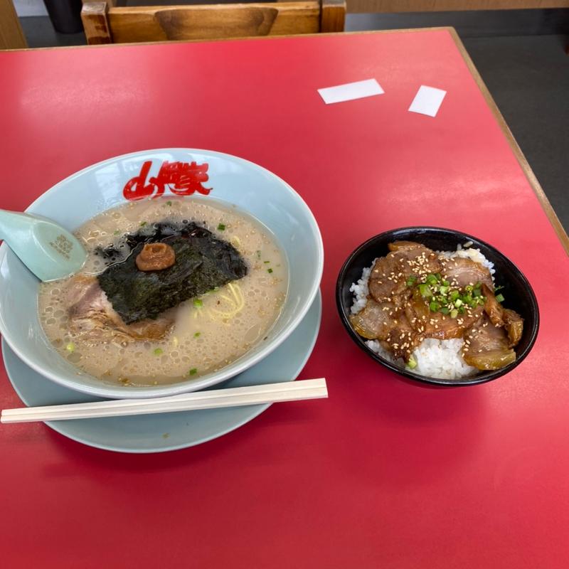 朝ラーメン(ラーメン山岡家 越谷レイクタウン店)