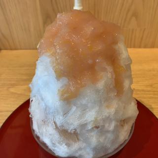 季節のかき氷 桃(山形蕎麦茶寮 月の山)