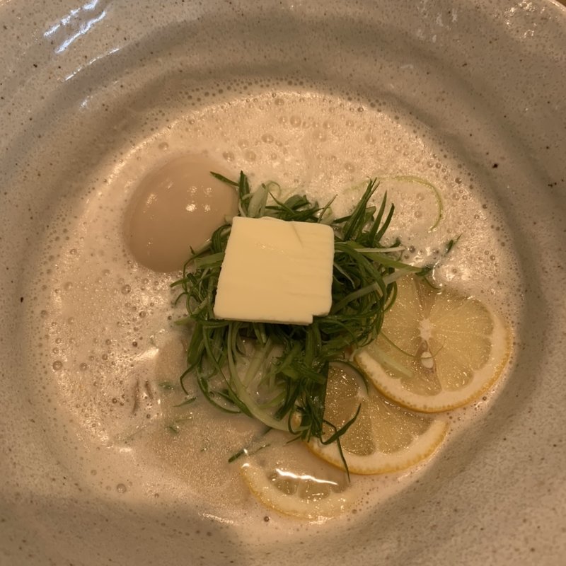 檸檬バター鳥そば（玉子トッピング)(鶏そば専門とまらないラーメン愛GET54 本店)