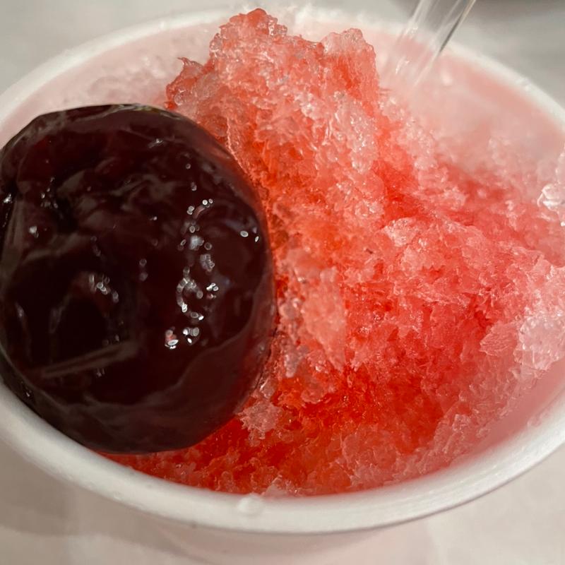 杏のカキ氷(国頭港食堂)