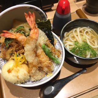 上天丼　セット(うどん酒場 七右衛門 エスパル仙台店)