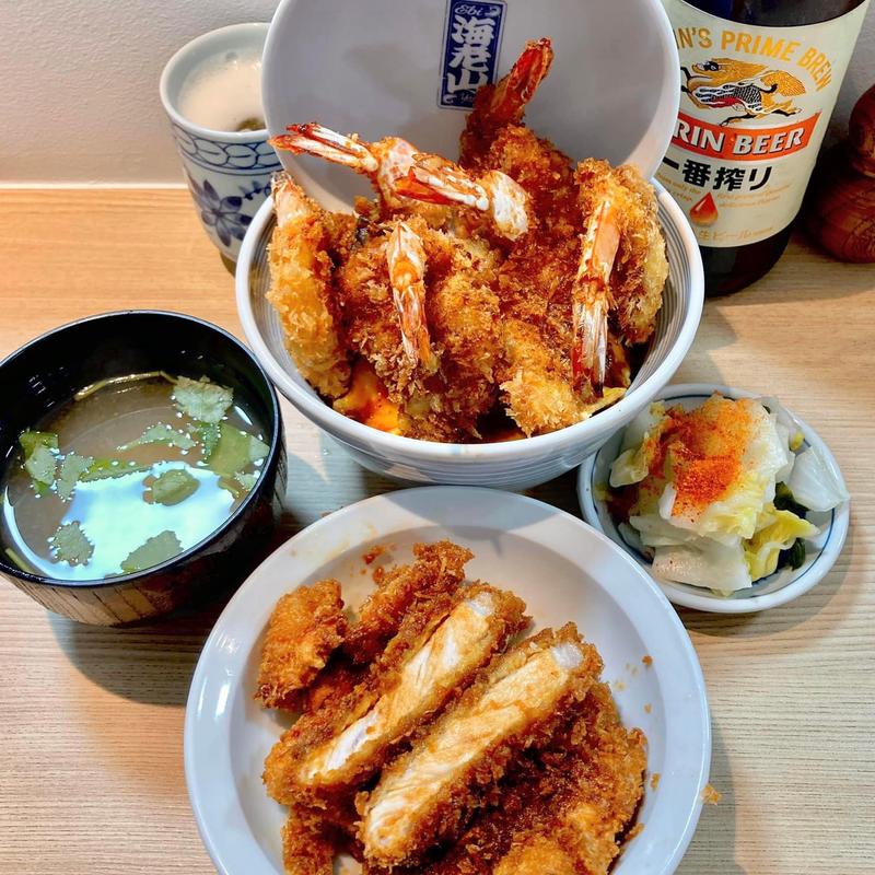 海老かつ丼 かつ追加 お新香(海老山)