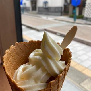 本日のソフトクリーム(杏仁)(開運堂 本店 （かいうんどう）)