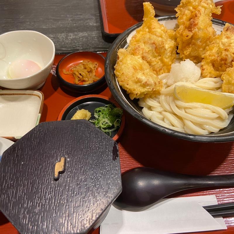 とり天うどん(自家製麺 杵屋 シャポー市川店)