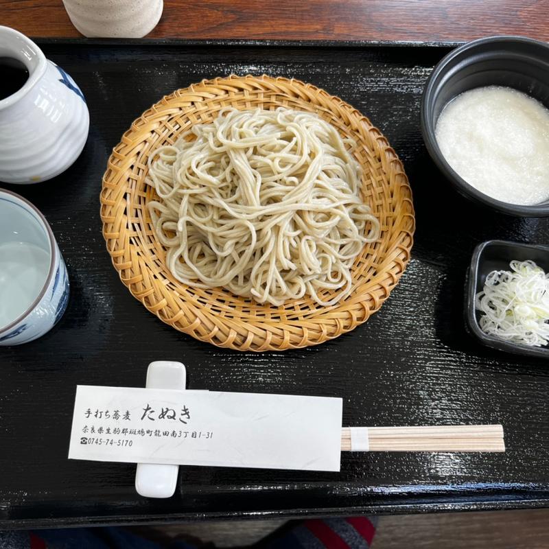 とろろ　ざる蕎麦(手打ち蕎麦　たぬき)