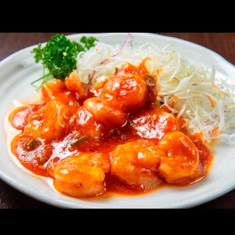 エビのチリソース(中華料理嘉蒂)