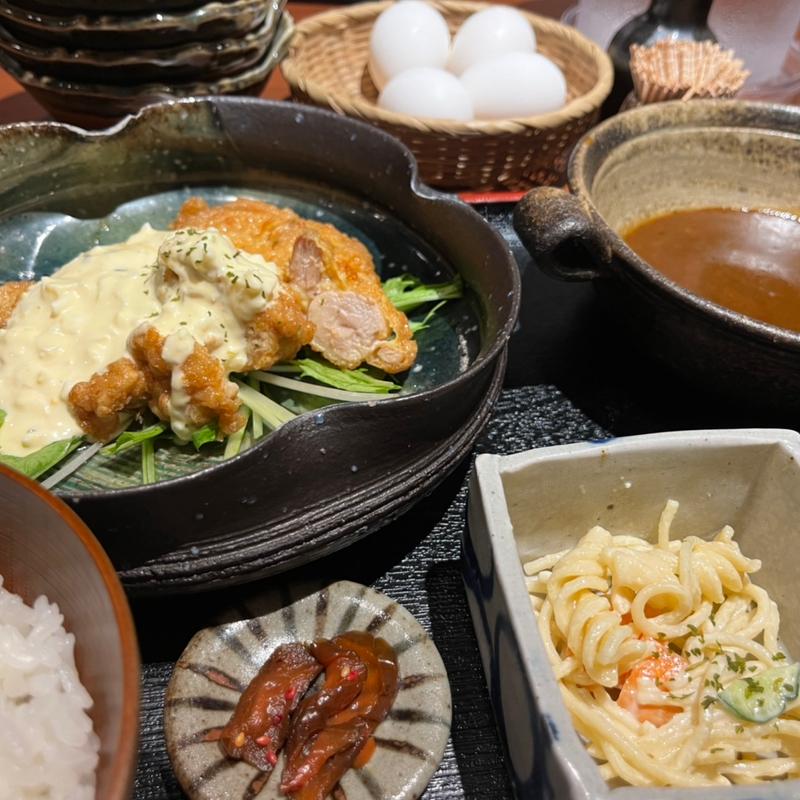 日替わり定食（チキン南蛮）(バラ焼き専門店炭火焼鳥わだち)