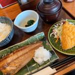 焼き魚定食+アジフライ