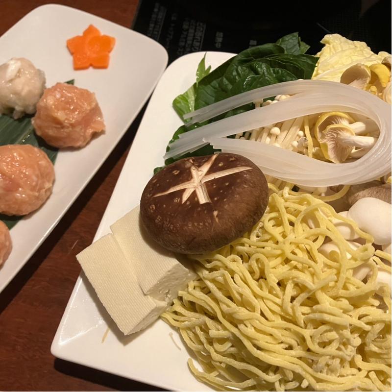 自家特製団子きのこ鍋ランチ(四季茸)