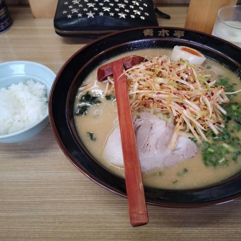 辛ネギ味噌ラーメン　中(ラーメン青木亭)