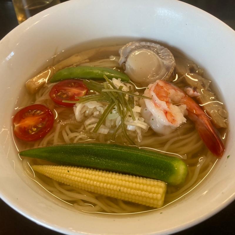エビとホタテと野菜と私 冷やし塩にぼしラーメン(麺処 にしむら)