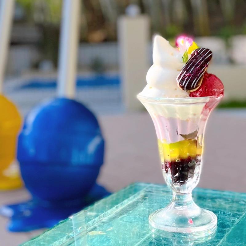 葡萄とマスカットのフロマージュブランパフェ(baby face sky Terrace)