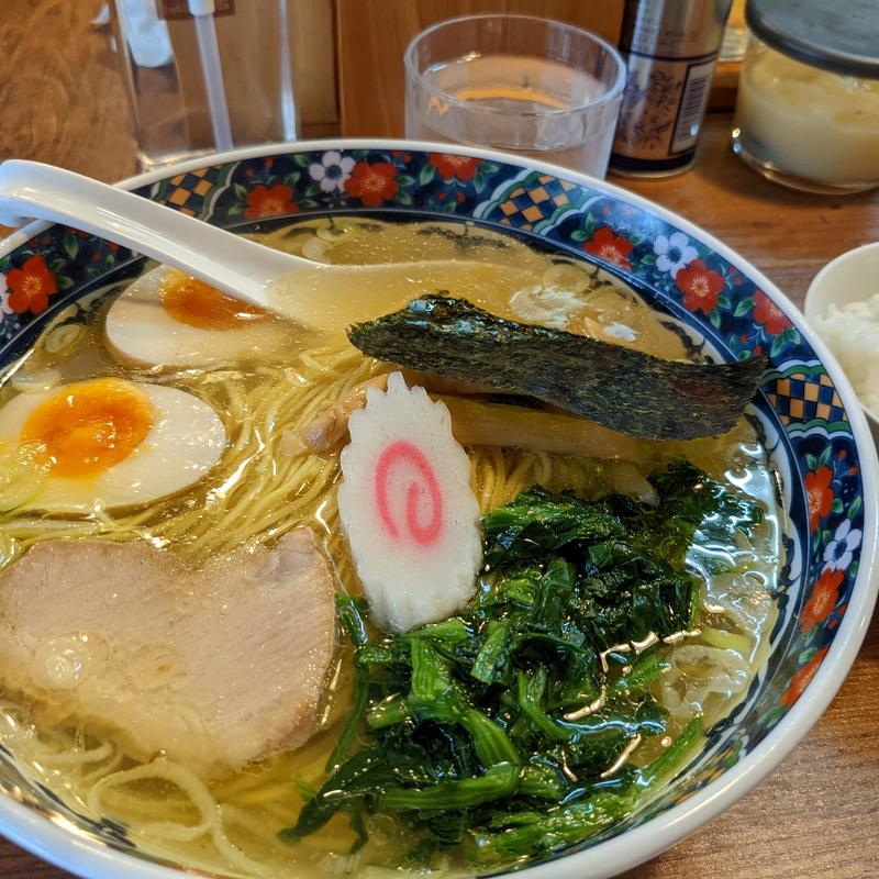 塩そば　味玉入り(函館ラーメン 船見坂)