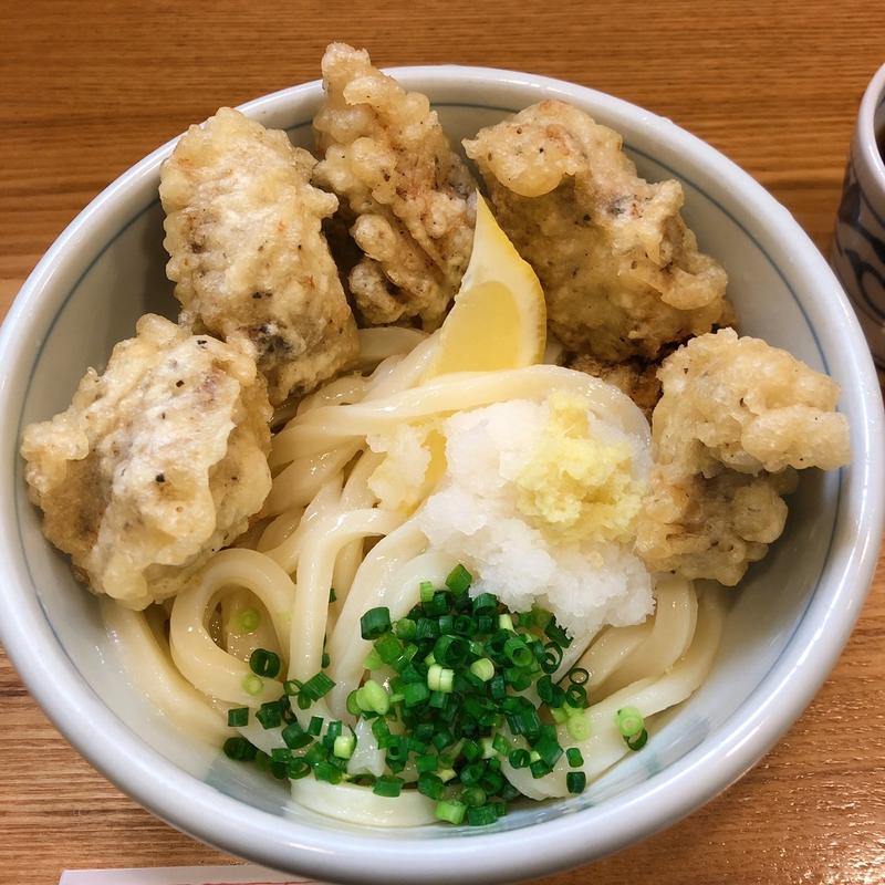かしわ天おろし(手打ちうどん 風月)