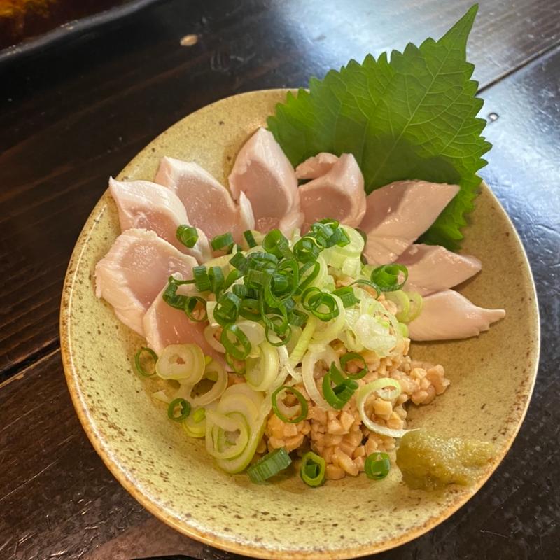 つくば鶏のたたき納豆(やきとり　米家 （YONEYA）)