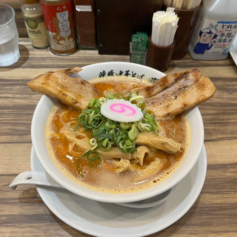 海老醤中華そば(焼豚中華そば啜る)