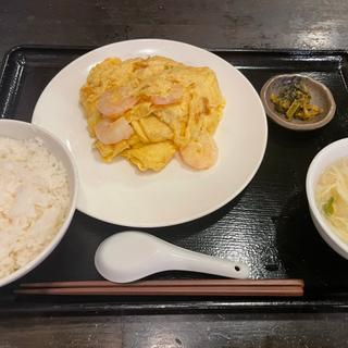 海老と卵炒め定食(餃子の安亭高田馬場店)