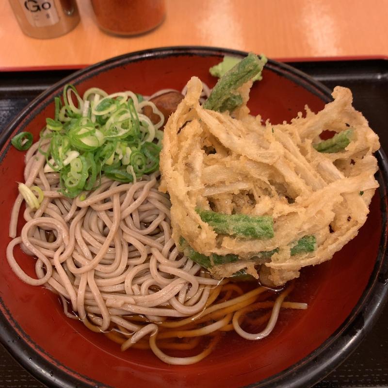 冷やしごぼう天そば　うめ(かのや 新宿西口店 )