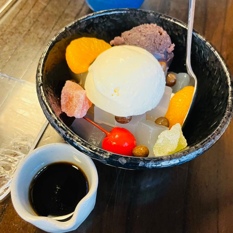 あんずあんみつ(竹むら)