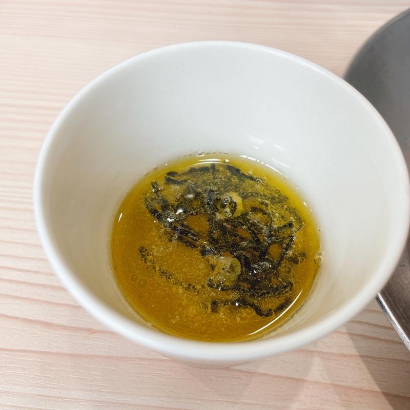 鶏と海苔（本日の割りスープ）(ラーメン専科 竹末食堂)