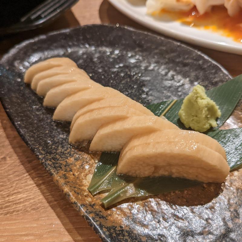 長芋のわさび醤油漬け(金の餃子酒場 恵比寿店)