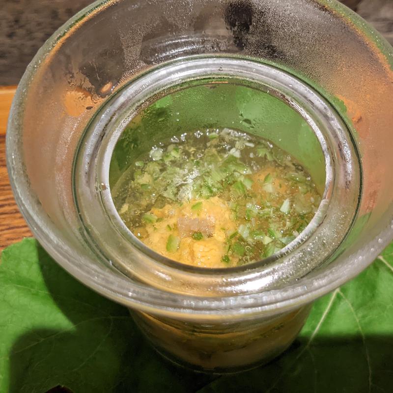 焼きナス・冬瓜・生ウニ(松陰鶴水)