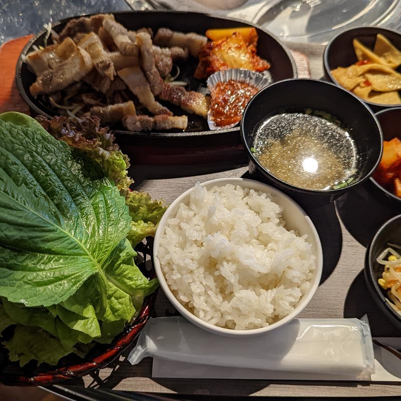 サムギョプサル定食(げんき森)