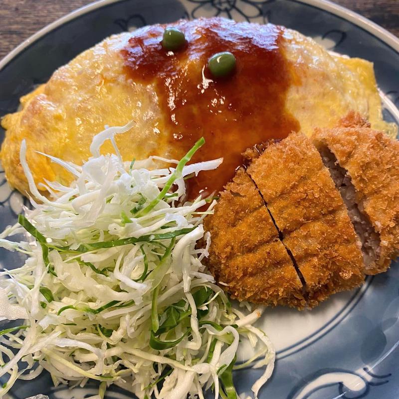 オムライス メンチカツ(西洋料理 来福亭(ライフクテイ))