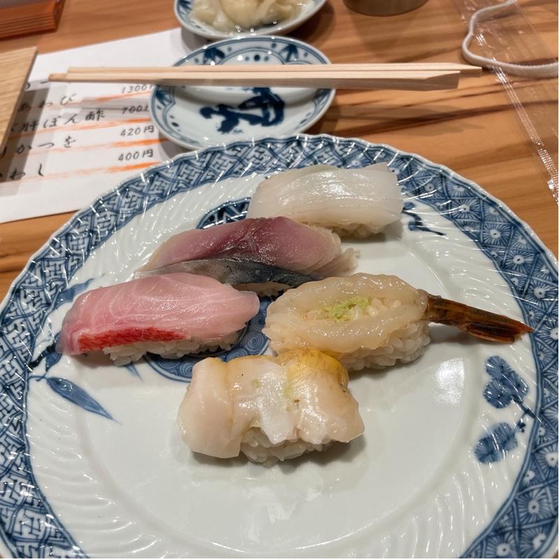 鮨四皿(天然本まぐろ ありそ鮨し グランスタ東京店)