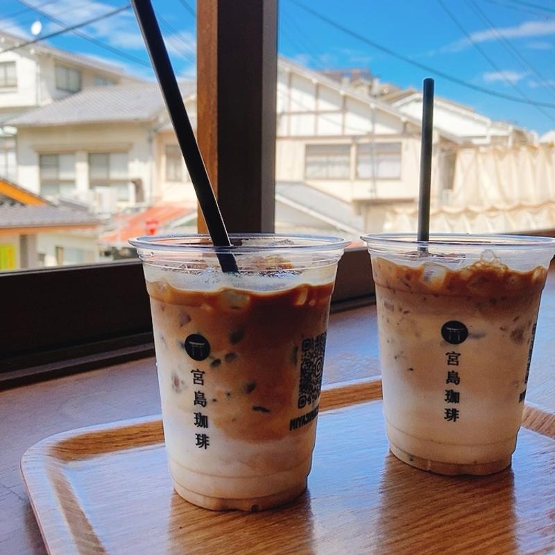 カフェラテ（アイス）(ミヤジマコーヒー （MIYAJIMA COFFEE）)