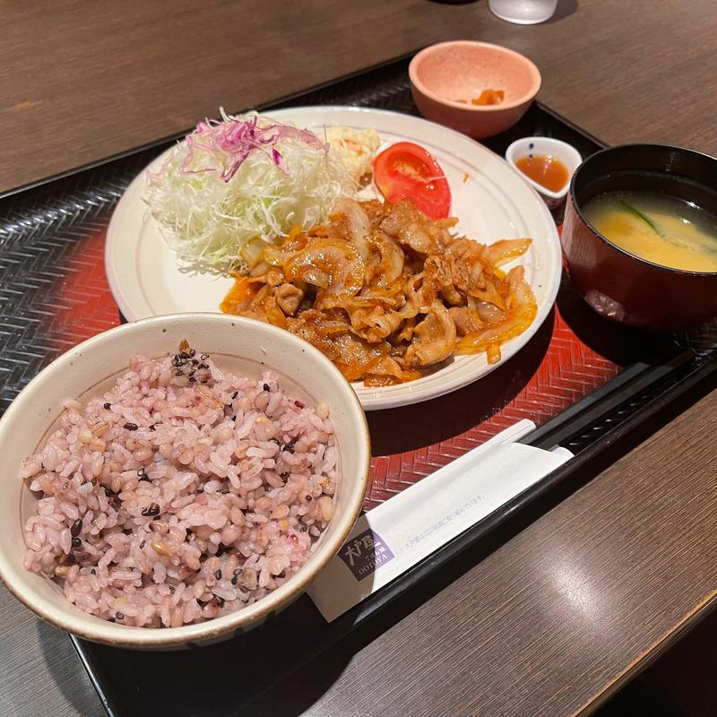 熟成黒しょうが香る豚の生姜焼き(大戸屋 名古屋栄店 （おおとや）)