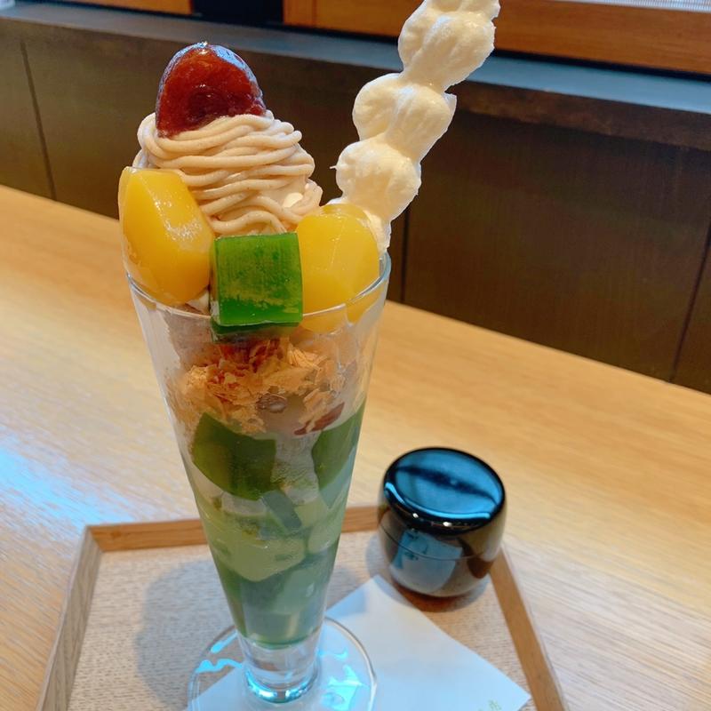 抹茶モンブランパフェ(伊藤久右衛門祇園四条店・茶房)