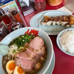 鬼煮干し＋半ライス(ラーメン山岡家 旭川永山店)