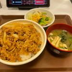 牛丼+サラダセット(すき家 城陽久世店 )